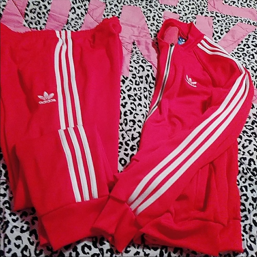 Red adidas set